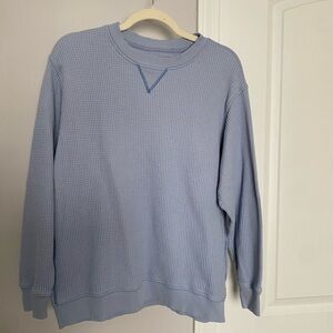 Aerie Light Blue Waffle Crewneck